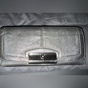 Coach silver wallet